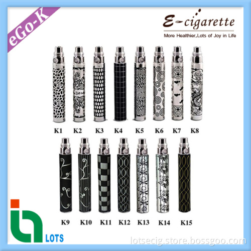 2013 E Cigarette Engraved EGO-K Battery, EGO King Battery